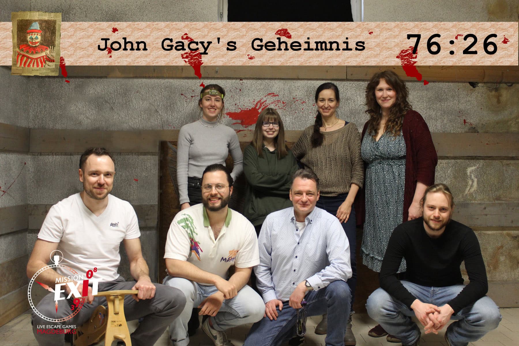 Gruppenfoto vom Hupa Team im Escape Room Magdeburg
