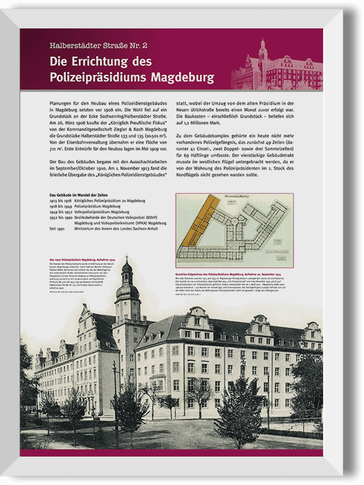 Ausstellungstafeln für  Ministerium für Inneres und Sport des Landes Sachsen-Anhalt 