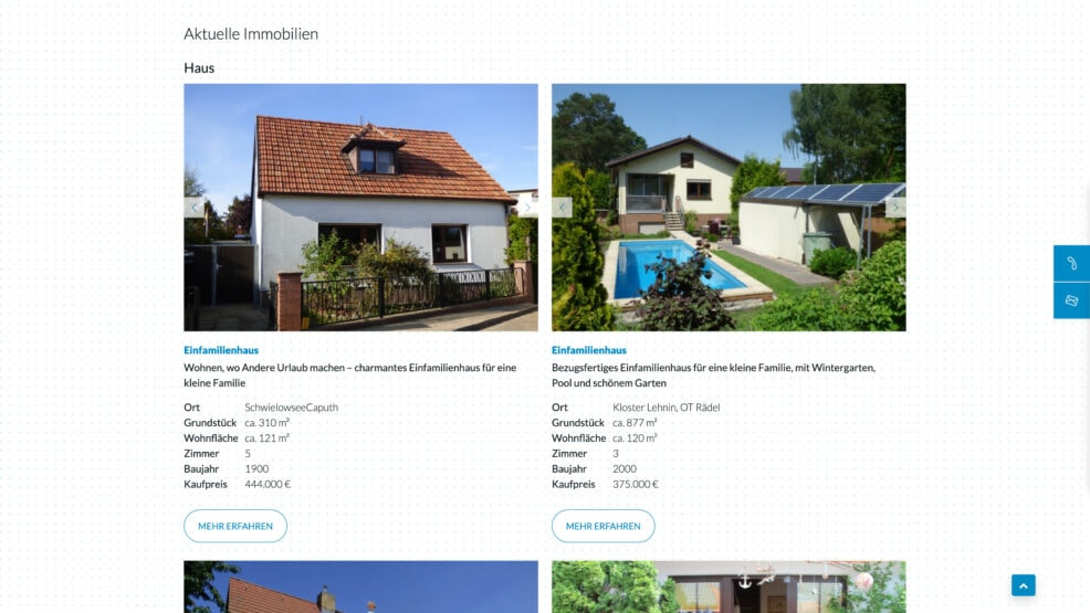 Webdesign und Programmierung für  JöSte Immobilien – Jörg Sternberg 