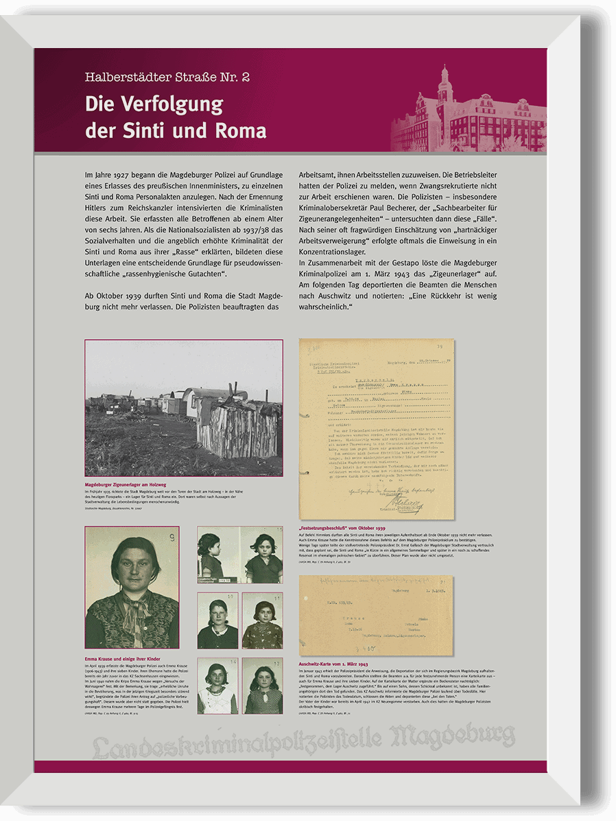 Ausstellungstafeln für  Ministerium für Inneres und Sport des Landes Sachsen-Anhalt 