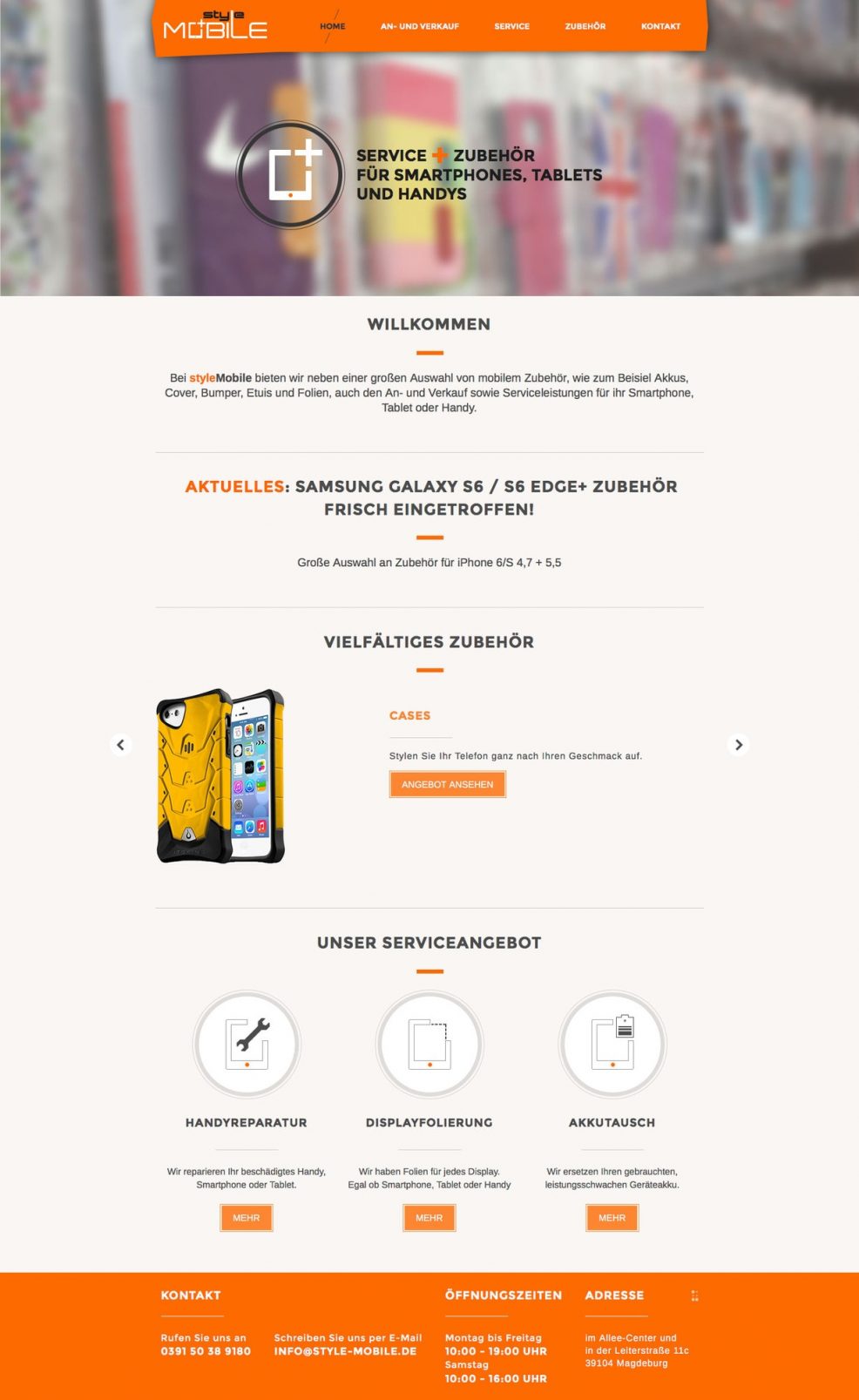 Webdesign und Programmierung für  styleMobile 