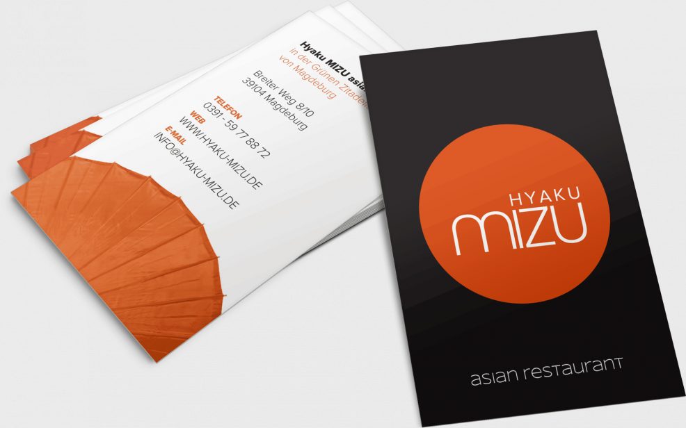 Visitenkarten für  Hyaku Mizu Asian Restaurant 
