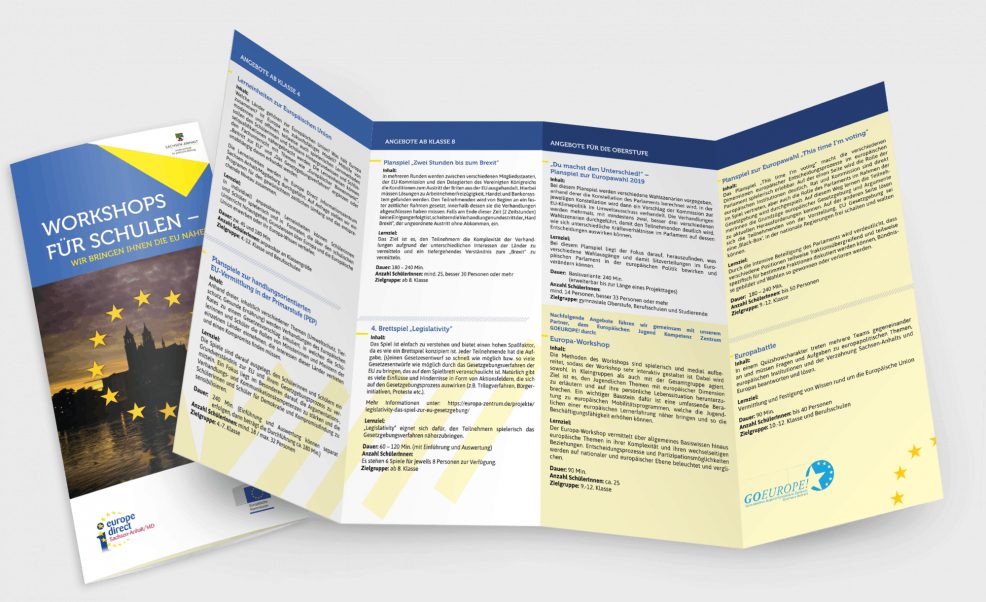 Flyer für  Landeszentrale für politische Bildung Sachsen-Anhalt 
