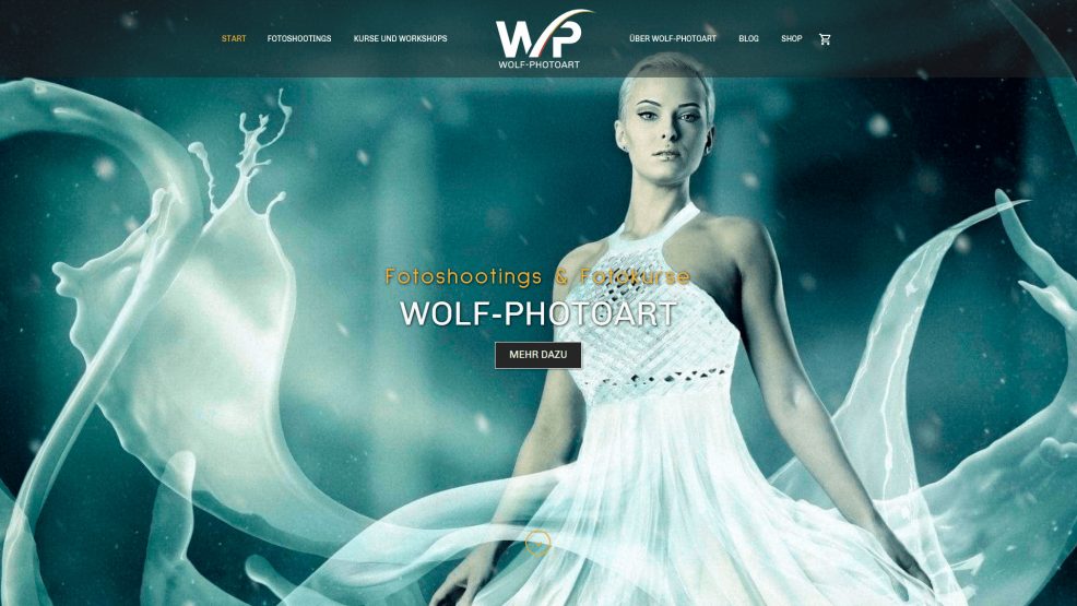 Website und Webshop für  Wolf-Photoart 