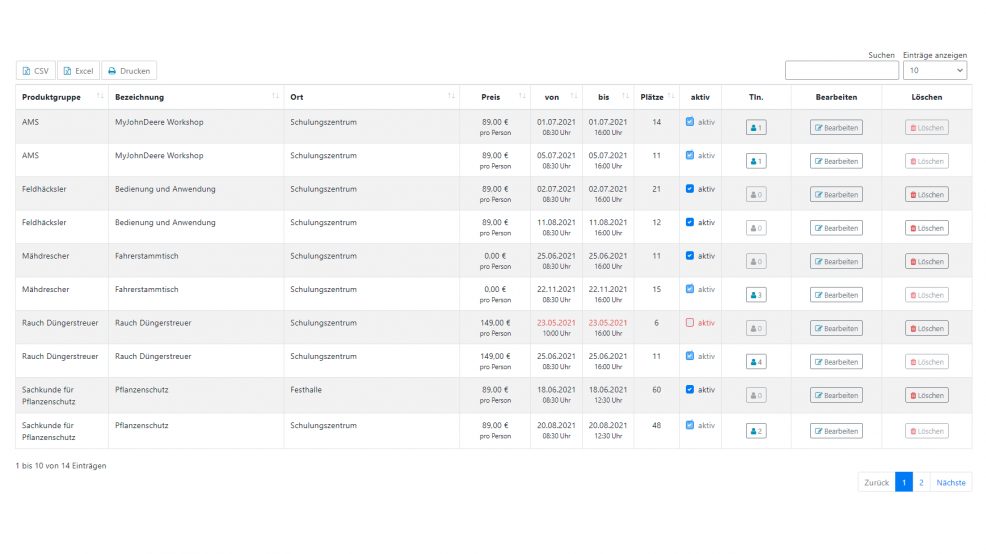 Plugin-Entwicklung für  Landmaschinen Vertrieb Altenweddingen GmbH 