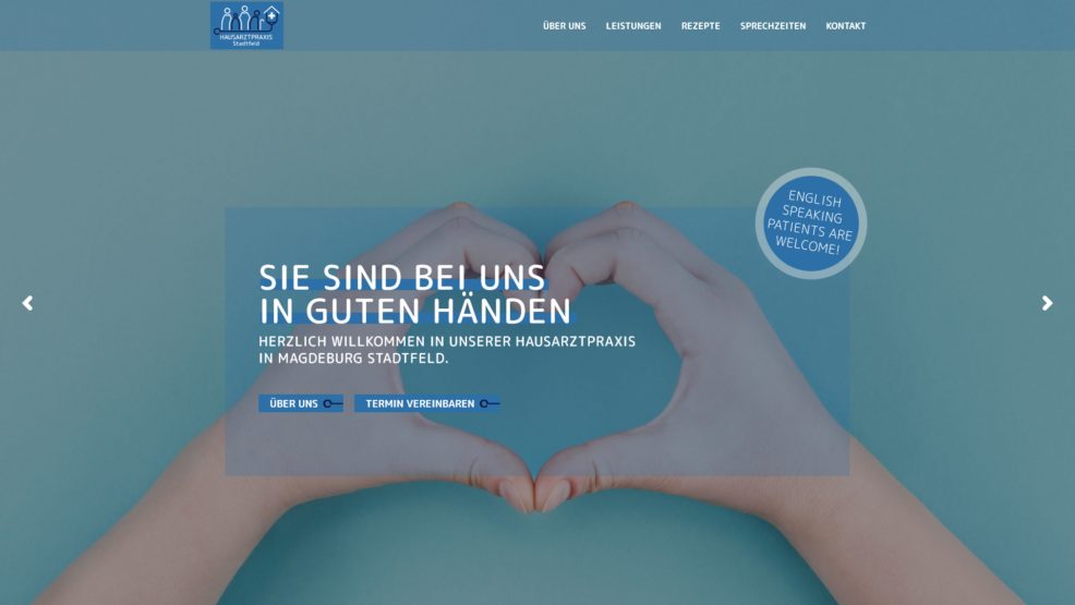 Webdesign und Programmierung für  Hausarztpraxis Stadtfeld – Elisabeth Hänel 