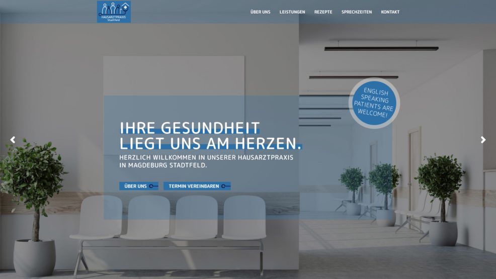 Webdesign und Programmierung für  Hausarztpraxis Stadtfeld – Elisabeth Hänel 