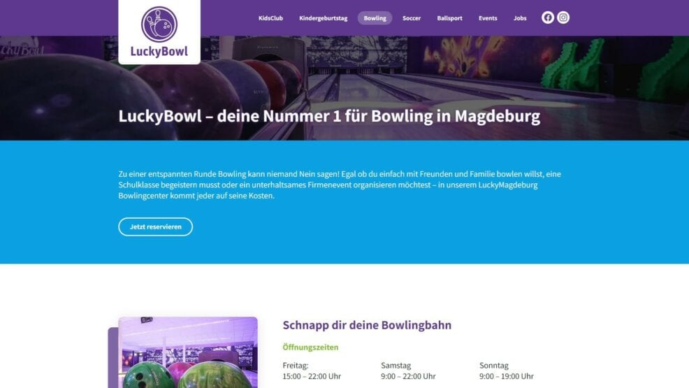 Webdesign und Programmierung für  LuckyFitness Magdeburg 