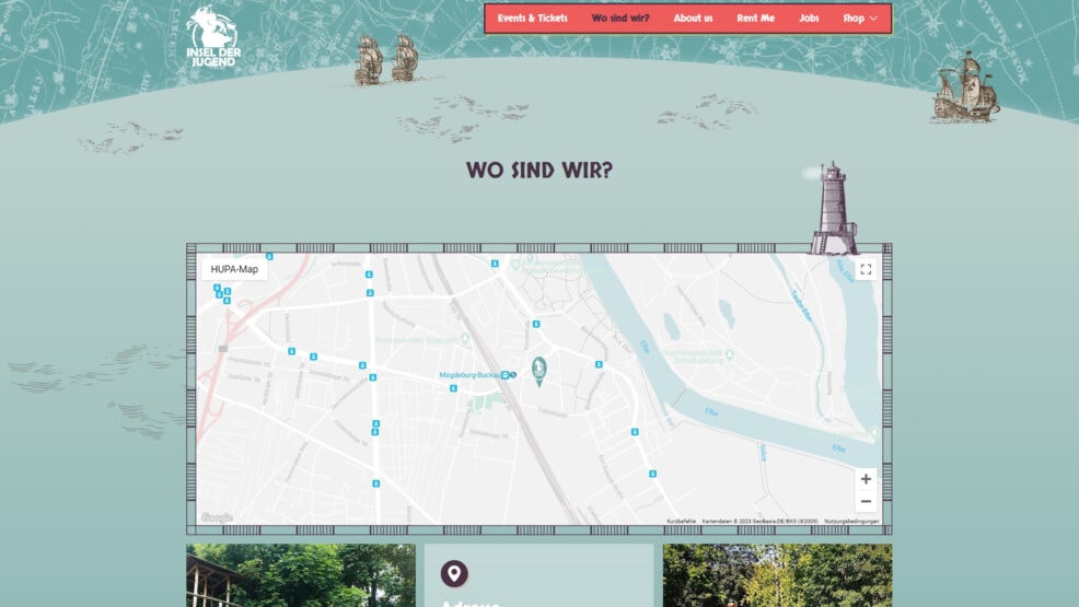 Webdesign und Programmierung für  Triebwerk Magdeburg – Insel der Jugend 
