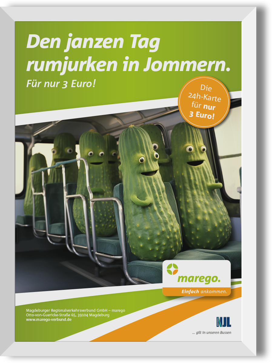 Plakat für  Magdeburger Regionalverkehrsverbund GmbH – marego 